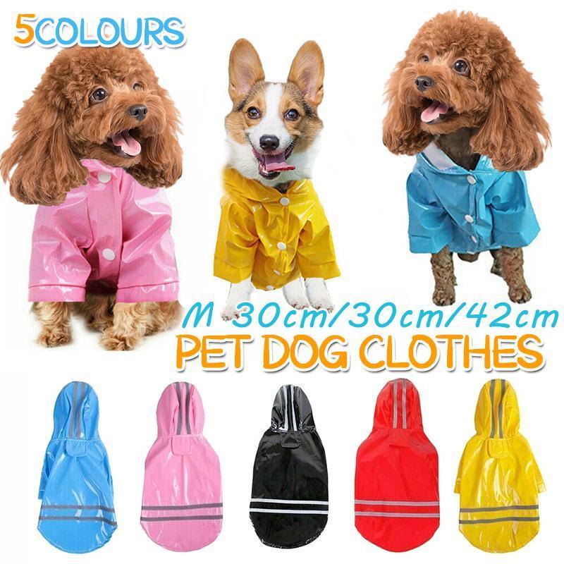 M Size Outdoor Hoodies Jacket Waterproof Pet Dog Clothes Puppy Raincoat Rain Coat - Blue V528-PETRAINCOAT-BLUE-M-94260