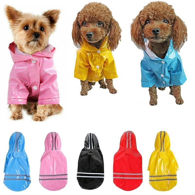 M Size Outdoor Hoodies Jacket Waterproof Pet Dog Clothes Puppy Raincoat Rain Coat - Blue V528-PETRAINCOAT-BLUE-M-94260
