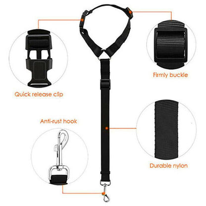Adjustable Pet Dog Car Clip Lead Harness Strap for Vehicle Travel Restraint Use - Blue V528-PETSAFETYSEAT-BLUE-11318