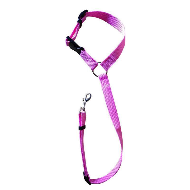 Adjustable Pet Dog Car Clip Lead Harness Strap for Vehicle Travel Restraint Use - Blue V528-PETSAFETYSEAT-BLUE-11318