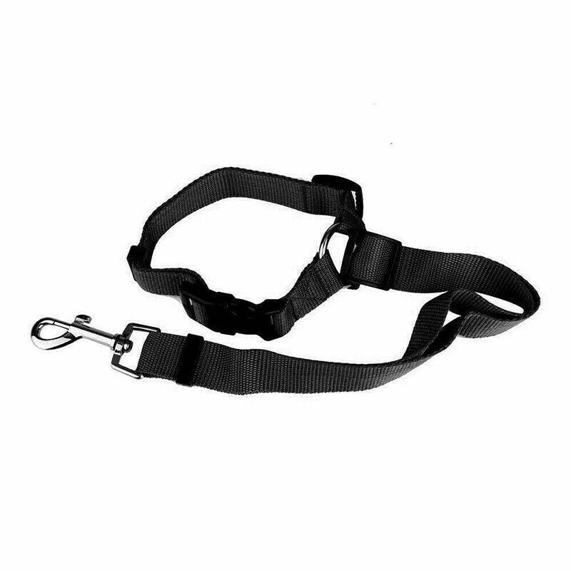 Adjustable Pet Dog Car Clip Lead Harness Strap for Vehicle Travel Restraint Use - Blue V528-PETSAFETYSEAT-BLUE-11318