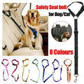 Adjustable Pet Dog Car Clip Lead Harness Strap for Vehicle Travel Restraint Use - Pink V528-PETSAFETYSEAT-PINK-77403