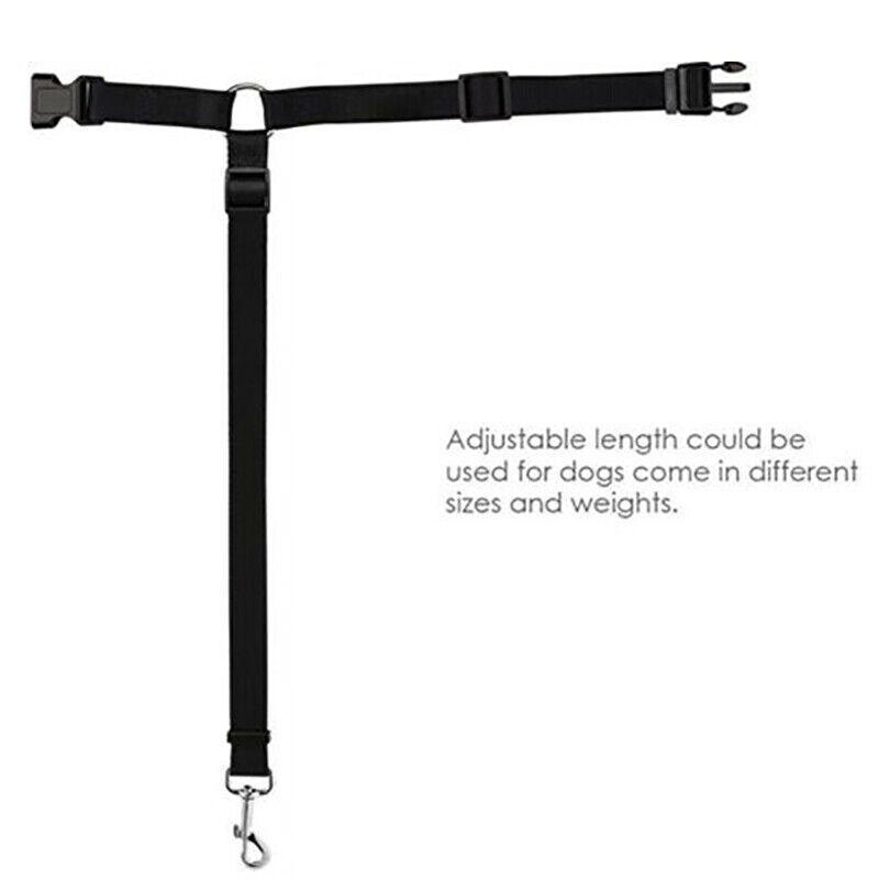 Adjustable Pet Dog Car Clip Lead Harness Strap for Vehicle Travel Restraint Use - Pink V528-PETSAFETYSEAT-PINK-77403