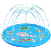 100cm Dog Splash Pad Inflatable Pet Sprinkler Mat PVC Water Play Toy for Outdoors V528-PETSPRAYPAD-100CM-851475