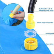 100cm Dog Splash Pad Inflatable Pet Sprinkler Mat PVC Water Play Toy for Outdoors V528-PETSPRAYPAD-100CM-851475