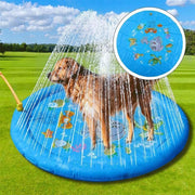 100cm Dog Splash Pad Inflatable Pet Sprinkler Mat PVC Water Play Toy for Outdoors V528-PETSPRAYPAD-100CM-851475