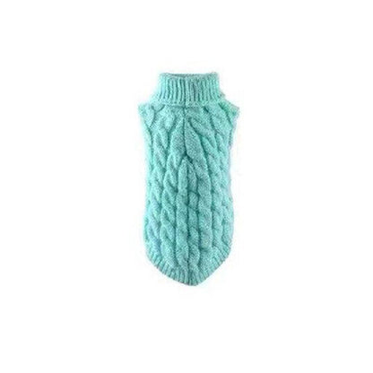 Puppy Dog Jumper Winter Warm Knitted Sweater Pet Clothes Small Dogs Coat Thermal L Size - Blue V528-PETSWEATER-BLUE-L-49484