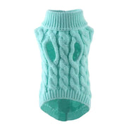 Puppy Dog Jumper Winter Warm Knitted Sweater Pet Clothes Small Dogs Coat Thermal S Size - Blue V528-PETSWEATER-BLUE-S-38563