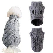 Puppy Dog Jumper Winter Warm Knitted Sweater Pet Clothes Small Dogs Coat Thermal L Size - Grey V528-PETSWEATER-GREY-L-37102