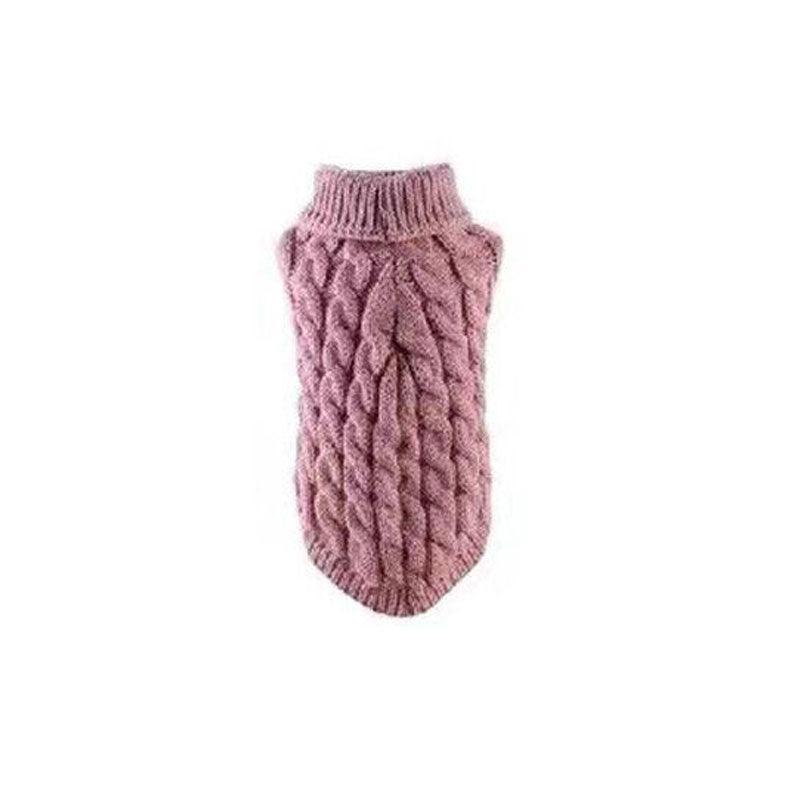 Puppy Dog Jumper Winter Warm Knitted Sweater Pet Clothes Small Dogs Coat Thermal L Size - Grey V528-PETSWEATER-GREY-L-37102