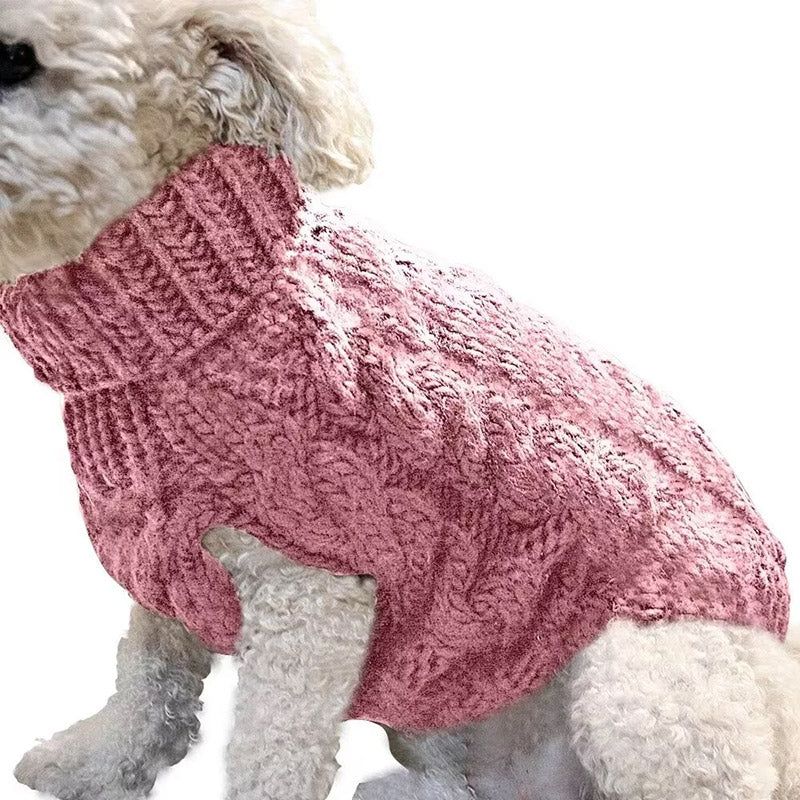 Puppy Dog Jumper Winter Warm Knitted Sweater Pet Clothes Small Dogs Coat Thermal S Size - Leather Pink V528-PETSWEATER-LEATHERPINK-S-76421