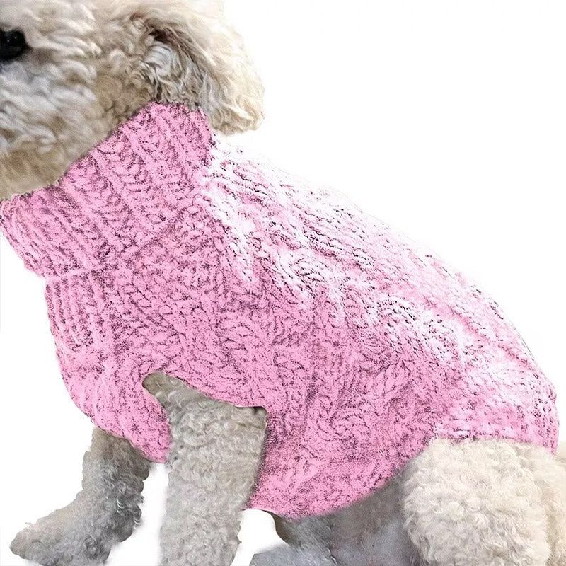 Puppy Dog Jumper Winter Warm Knitted Sweater Pet Clothes Small Dogs Coat Thermal S Size - Pink V528-PETSWEATER-PINK-S-66860