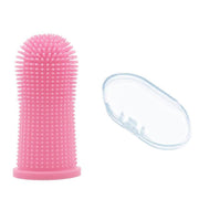 Dog Cat Super Soft Pet Finger Toothbrush Teeth Silicone Brush Care Cleaning - Clear V528-PETTOOTHBRUSH-CLEAR-1PC-700565