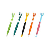 Three Sided Dog Toothbrush Pet Cat Teeth Cleaning Tool Oral Mouth Care Soft Bristle - Orange V528-PETTOOTHBRUSH-ORANGE-67343