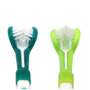 Three Sided Dog Toothbrush Pet Cat Teeth Cleaning Tool Oral Mouth Care Soft Bristle - Orange V528-PETTOOTHBRUSH-ORANGE-67343