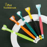Three Sided Dog Toothbrush Pet Cat Teeth Cleaning Tool Oral Mouth Care Soft Bristle - Orange V528-PETTOOTHBRUSH-ORANGE-67343