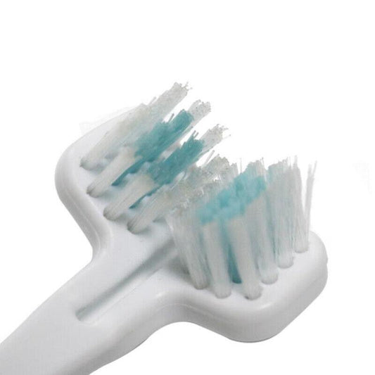 Double Head Toothbrush Dog Pet Cat Brush Dental Health Gum Care Cleaning Teeth V528-PETTOOTHBRUSH-WHITE-98589
