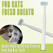 Double Head Toothbrush Dog Pet Cat Brush Dental Health Gum Care Cleaning Teeth V528-PETTOOTHBRUSH-WHITE-98589