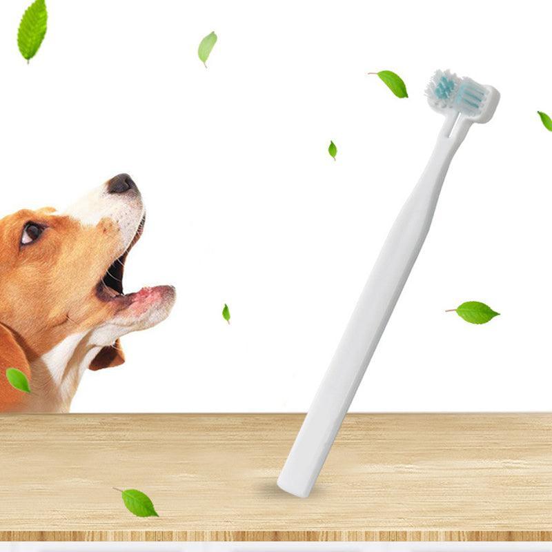 Double Head Toothbrush Dog Pet Cat Brush Dental Health Gum Care Cleaning Teeth V528-PETTOOTHBRUSH-WHITE-98589