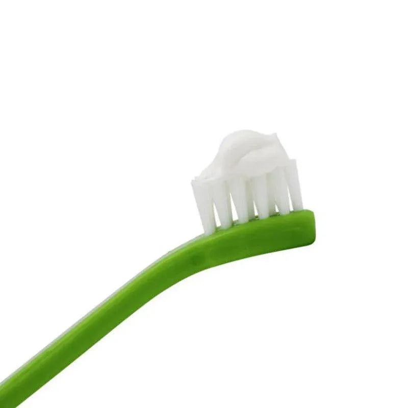 Pet Dog Cat Toothpaste and Toothbrush Set Beef Flavor V528-PETTOOTHPASTE-YELLOW-98135