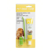 Pet Dog Cat Toothpaste and Toothbrush Set Beef Flavor V528-PETTOOTHPASTE-YELLOW-98135