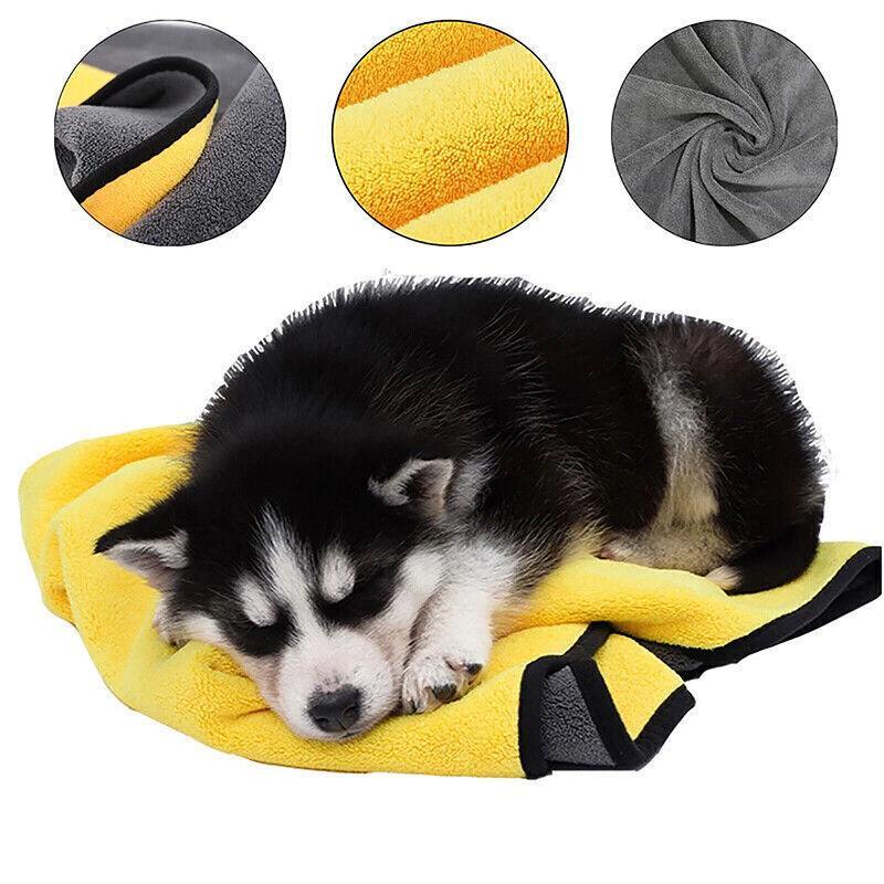 Pet Drying Towel Ultra-Absorbent Water Dog Cat Bath Microfiber Clean Soft Cloth - 70 X 140CM V528-PETTOWEL-70-140CM-54729