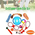 10X Braided Rope Dog Toys Chew Play Clean Teeth V528-PETTOY-10PCS-801815