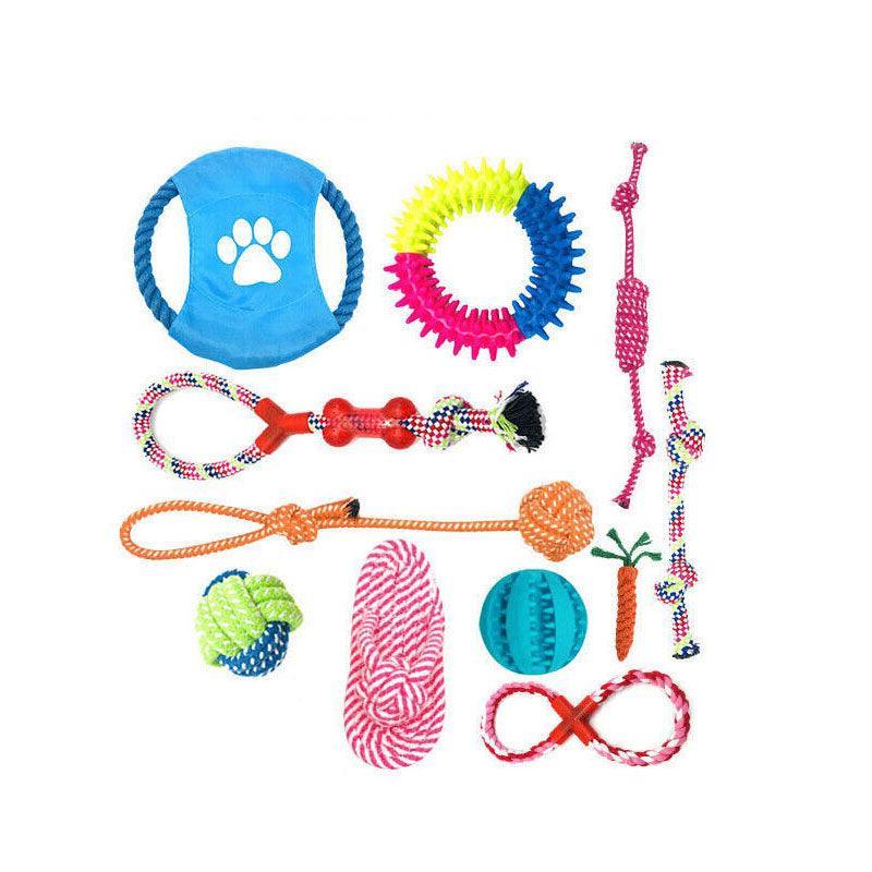 10X Braided Rope Dog Toys Chew Play Clean Teeth V528-PETTOY-10PCS-801815