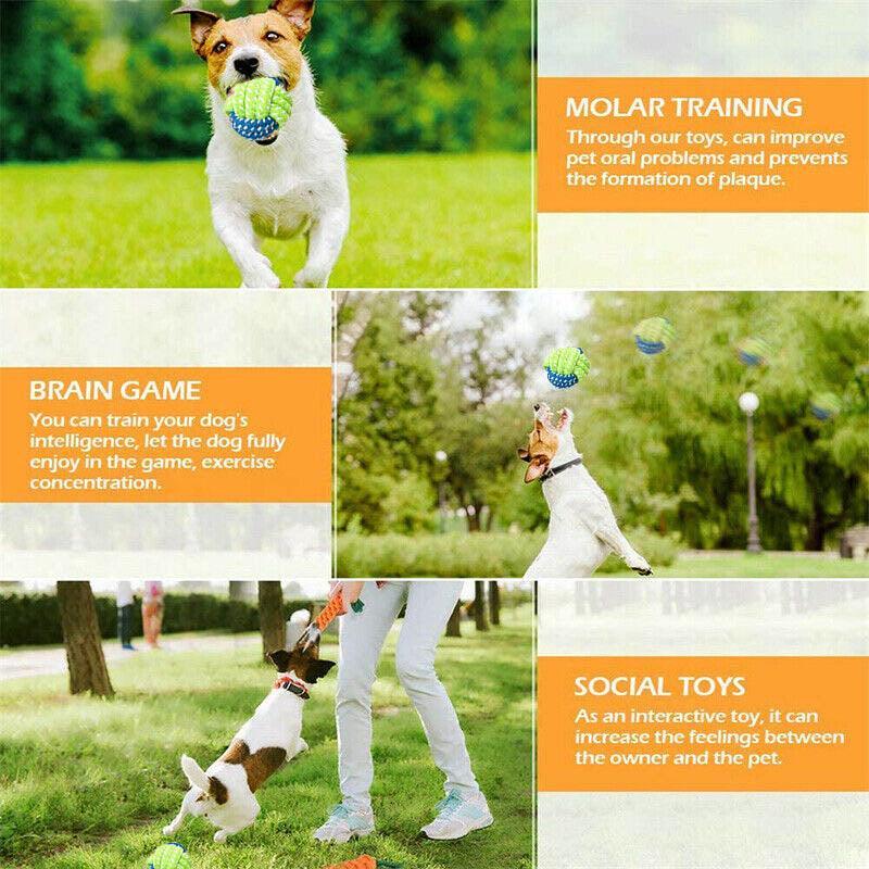10X Braided Rope Dog Toys Chew Play Clean Teeth V528-PETTOY-10PCS-801815