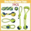 7PCS Dog Rope Chew Toys Set Cotton Knot Balls Puppy Teething Tug Training Toy V528-PETTOY-7PCS-11668