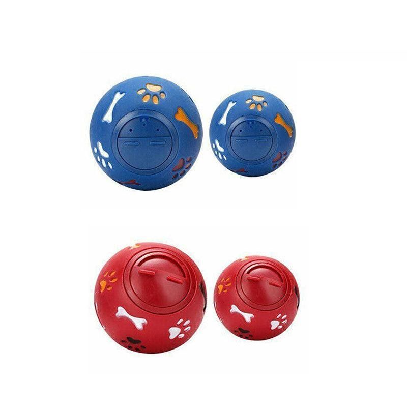 11cm Dog Pet Fun Tough-Treat Ball Tumbler Mental Food Dispenser Feeder Puzzle Toy - Blue V528-PETTOYBALL-BLUE-11CM-62085