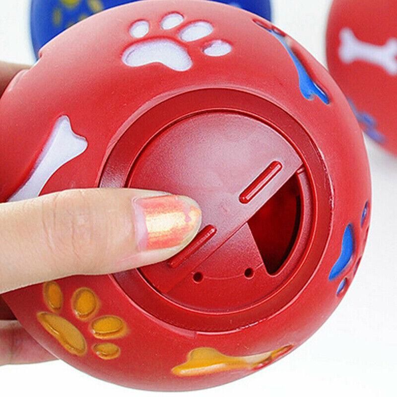 11cm Dog Pet Fun Tough-Treat Ball Tumbler Mental Food Dispenser Feeder Puzzle Toy - Blue V528-PETTOYBALL-BLUE-11CM-62085