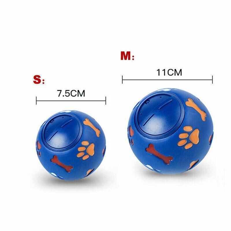 11cm Dog Pet Fun Tough-Treat Ball Tumbler Mental Food Dispenser Feeder Puzzle Toy - Blue V528-PETTOYBALL-BLUE-11CM-62085