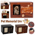 1x Wooden Pet Memorial Urn For Ashes With Photo Frame Cat/Dog Memory Box Keepsak - Black V528-PETURN-BLACK-155064