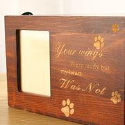 1x Wooden Pet Memorial Urn For Ashes With Photo Frame Cat/Dog Memory Box Keepsak - Black V528-PETURN-BLACK-155064