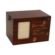 1x Wooden Pet Memorial Urn For Ashes With Photo Frame Cat/Dog Memory Box Keepsak - Black V528-PETURN-BLACK-155064