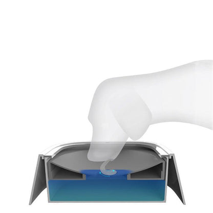 1.5L Pet Water Bowl No-Spill Design Slow Drinking Feeder with Non-Slip Base - Blue V528-PETWATERBOWL-BLUE-953273