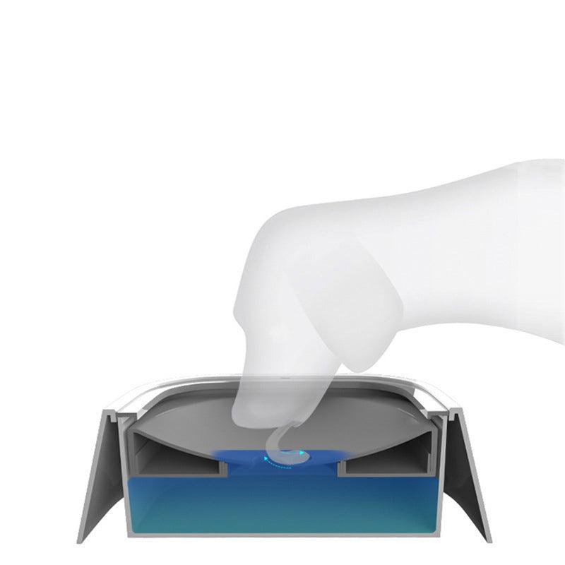 1.5L Pet Water Bowl No-Spill Design Slow Drinking Feeder with Non-Slip Base - White V528-PETWATERBOWL-WHITE-814766