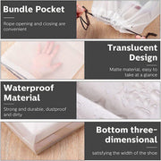 25PCS Portable Travel Shoe Bags Sport Storage Pouch Drawstring Dust Organizer - Black-30*35cm V528-PEVA-BAG-BLACK-25PCS-30-35-482521