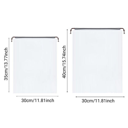 25PCS Portable Travel Shoe Bags Sport Storage Pouch Drawstring Dust Organizer - White-30*40cm V528-PEVA-BAG-WHITE-25PCS-30-40-106682