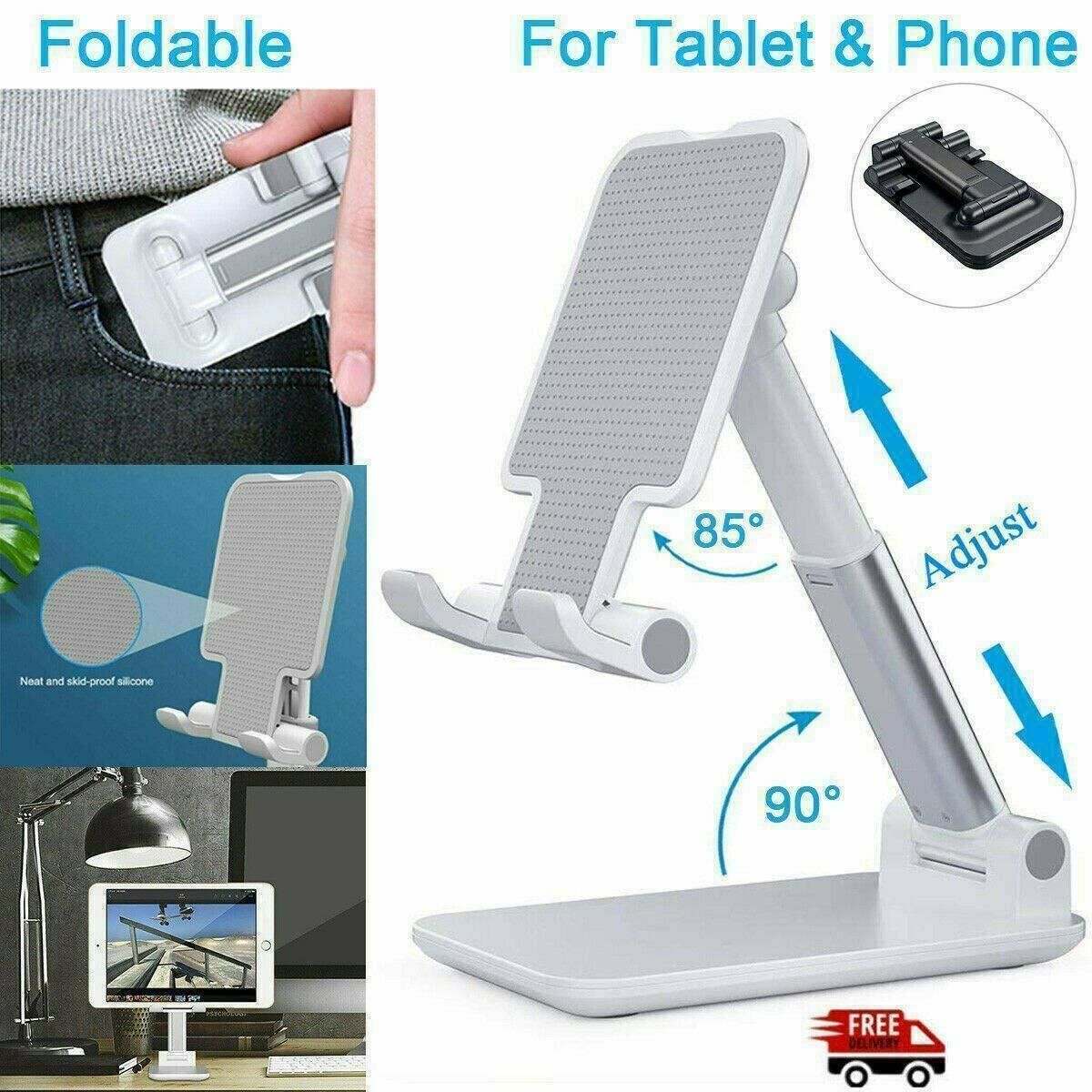 Foldable Adjustable Universal Desk Stand Holder For Mobile Phone Tablet Portable - Green V528-PGRCOLOUR-GREEN23418
