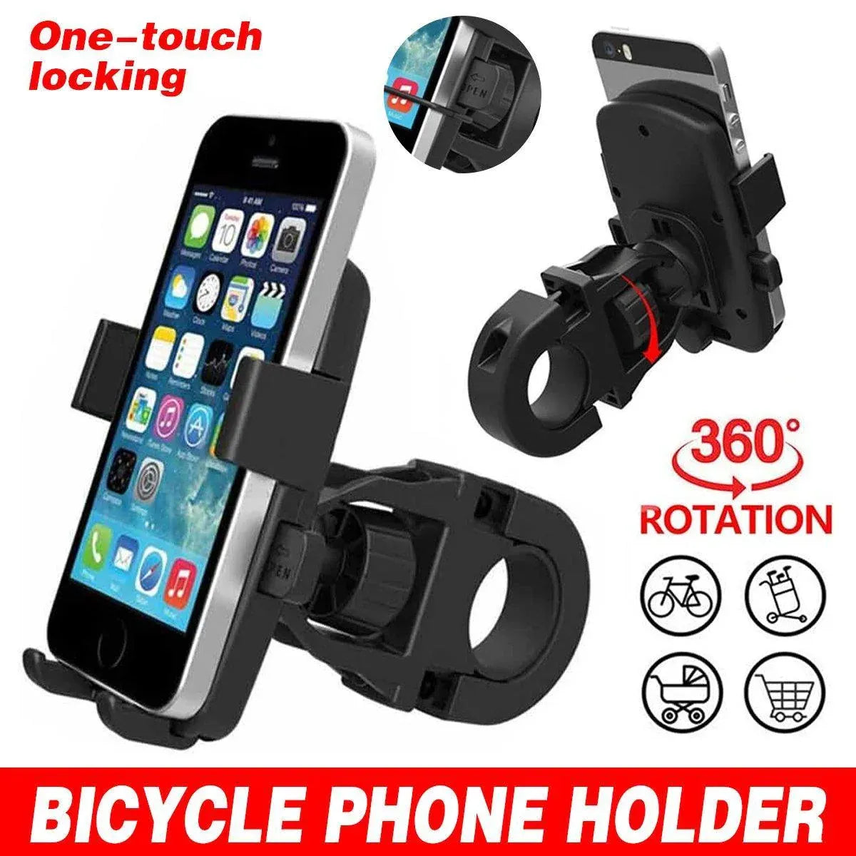 360 Degree Rotation Phone Holder Handlebar Mount for Motorcycle and Bicycle V528-PHONE-HOLDER-318569