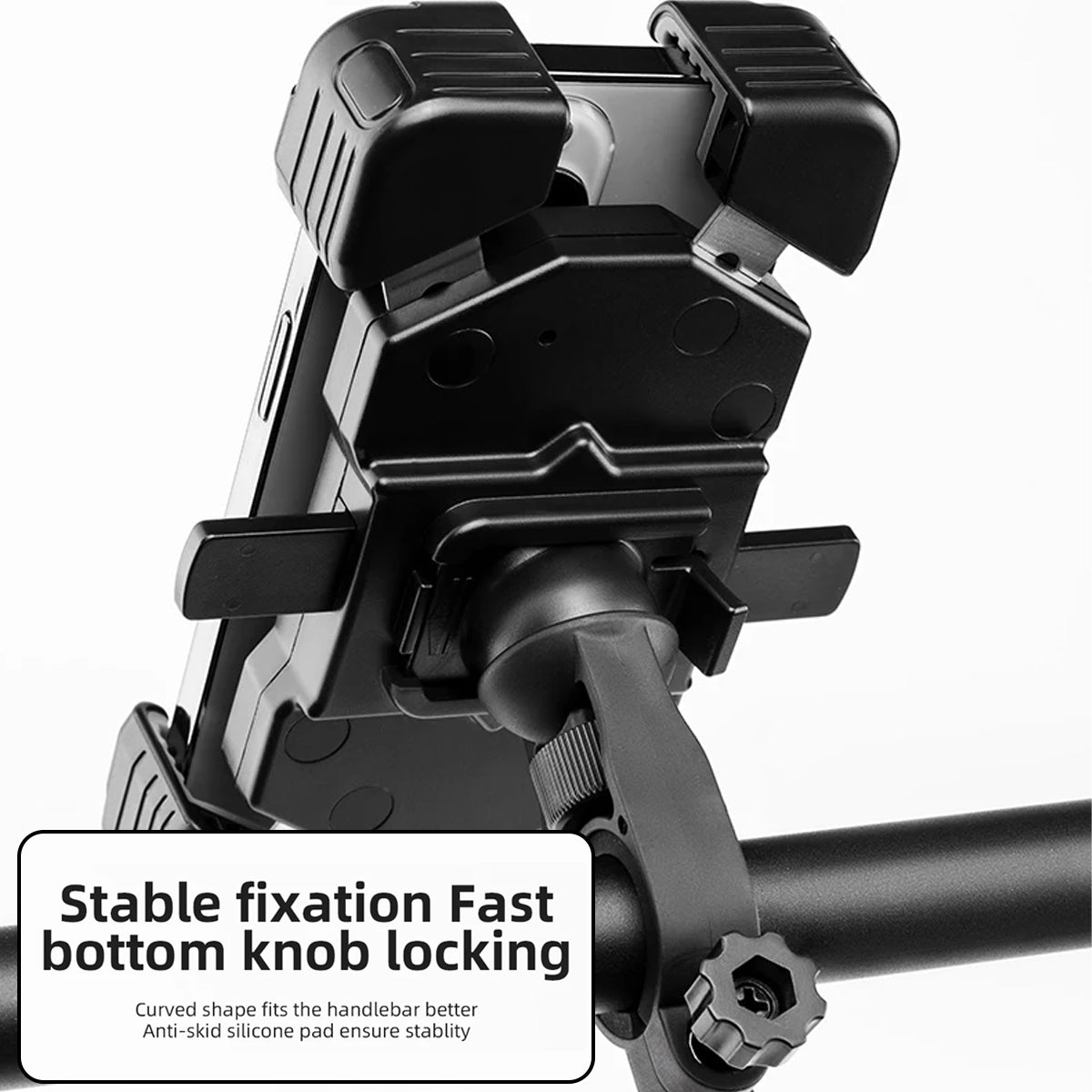 360 degrees Rotation Mobile Phone Holder Handlebar Mount For Motorcycle Bicycle Bike V528-PHONE-STAND-BLACK-194523