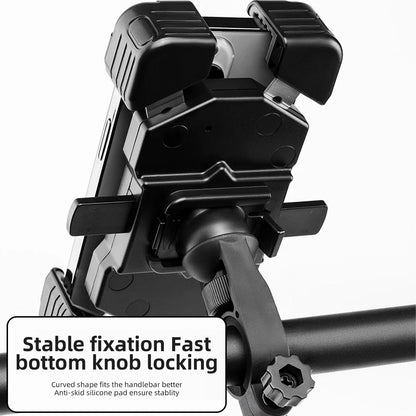 360 degrees Rotation Mobile Phone Holder Handlebar Mount For Motorcycle Bicycle Bike V528-PHONE-STAND-BLACK-194523