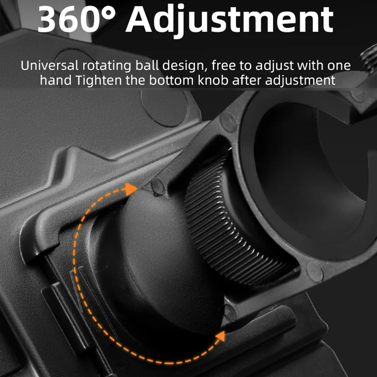 360 degrees Rotation Mobile Phone Holder Handlebar Mount For Motorcycle Bicycle Bike V528-PHONE-STAND-BLACK-194523