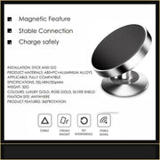360-Degree Car Phone Holder Dashboard Mount Stand Cradle for Flat Surface - Silver V528-PHONEHOLDER-SILVER-1PC