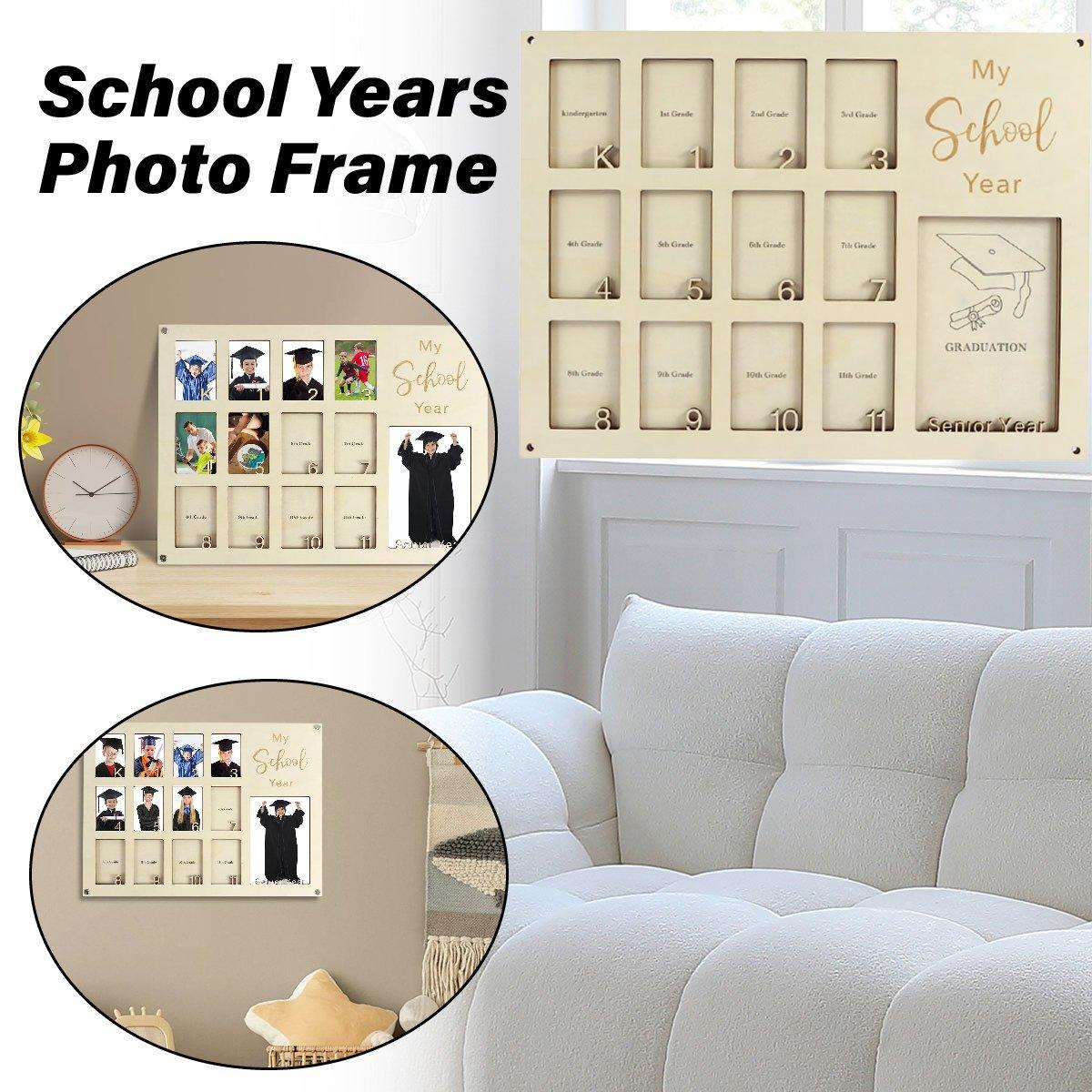 Graduation School Years Photo Frame Collage Gift Keepsake Memory Display Holder V528-PHOTO-FRAME-848870