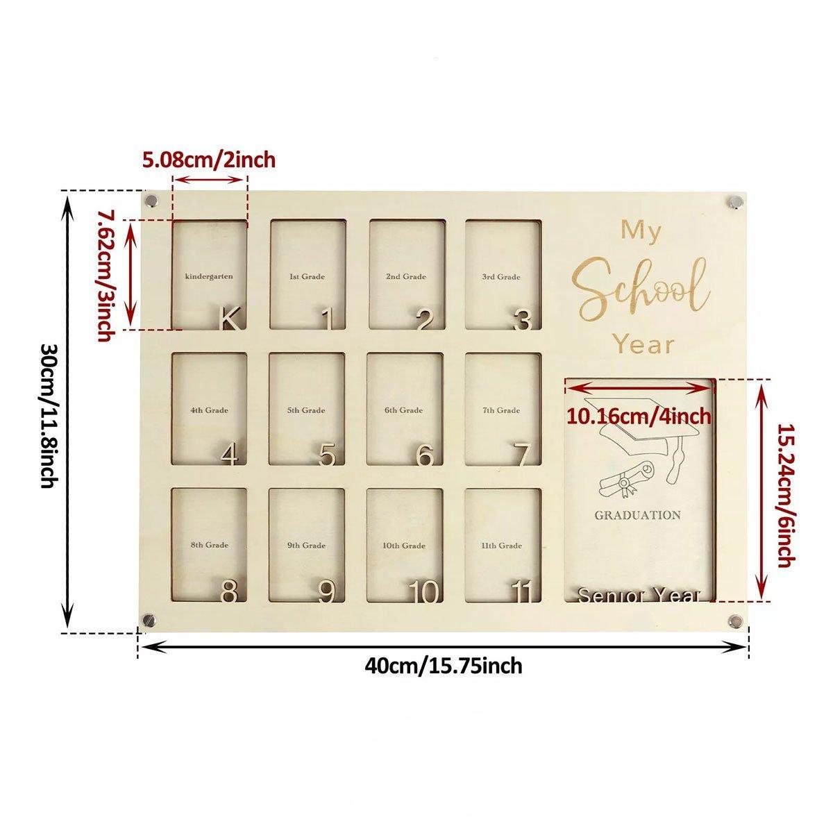 Graduation School Years Photo Frame Collage Gift Keepsake Memory Display Holder V528-PHOTO-FRAME-848870