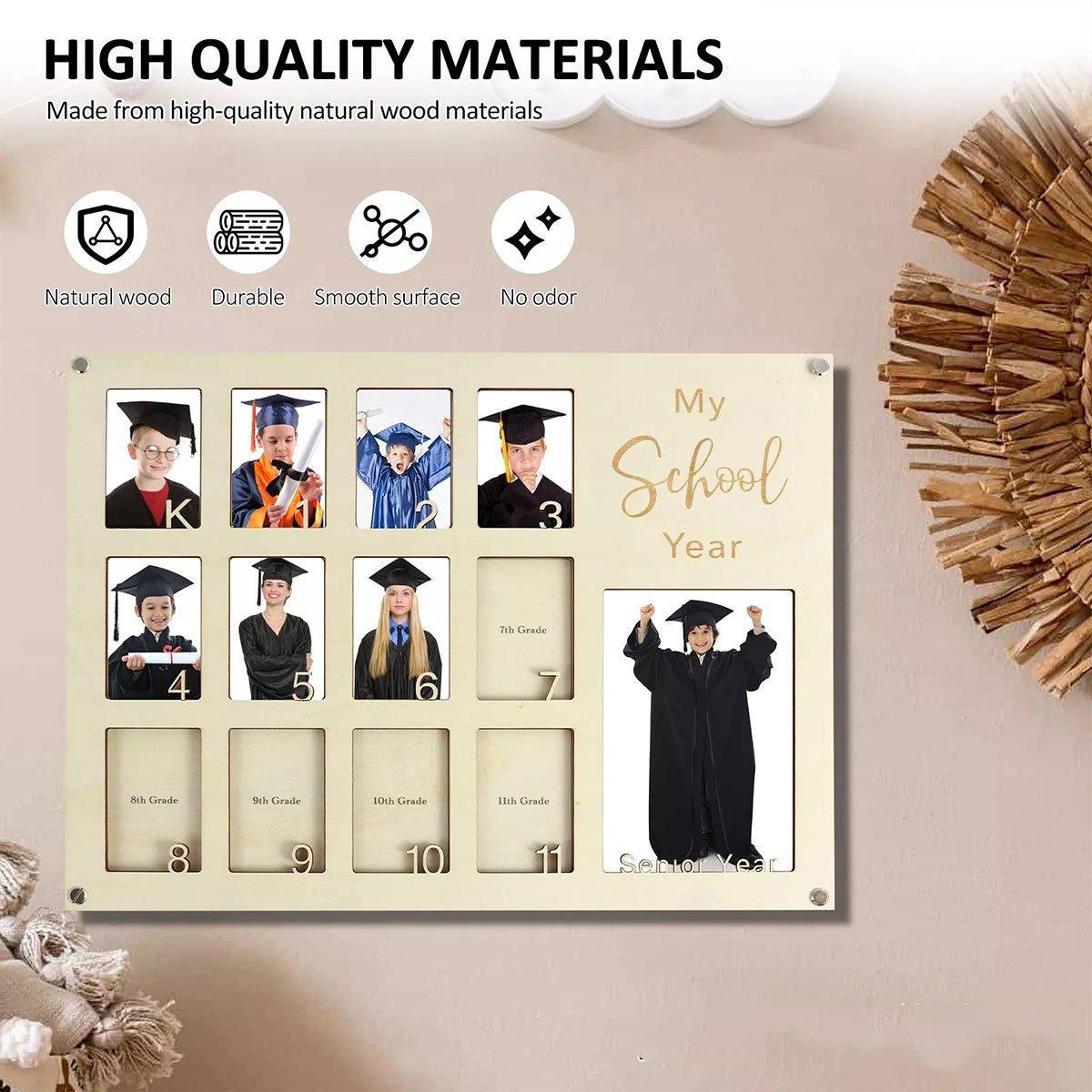 Graduation School Years Photo Frame Collage Gift Keepsake Memory Display Holder V528-PHOTO-FRAME-848870