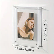 Acrylic Photo Frame Double-Sided Clear Display with Screw Mount - 16x21cm - Green V528-PHOTO-GREEN-376154